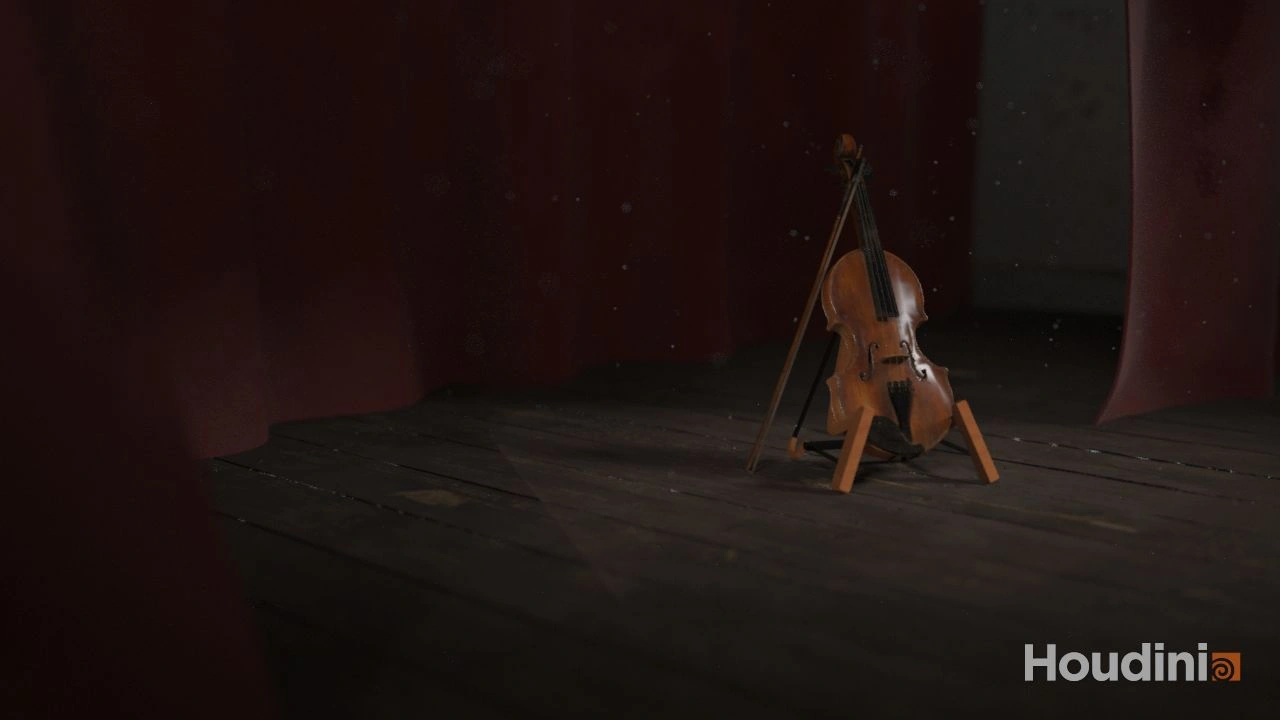 Stage - lone violin